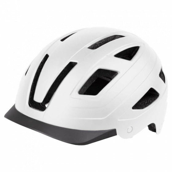 Casque urbain M-wave avec lumière taille l 59-61 cm blanc mat
