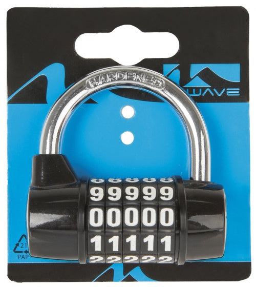 PD 5 Cijferhangslot 62 mm Staal Zwart