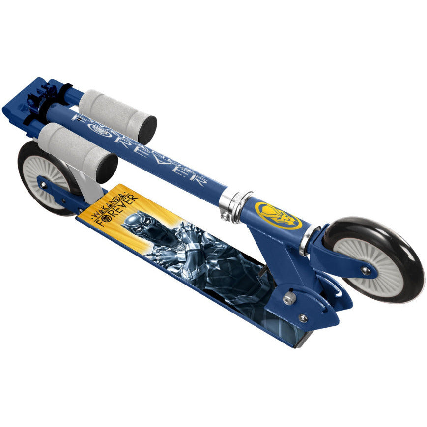 Marvel Black Panther 2-wiel Kinderstep Opvouwbaar Voetrem Blauw