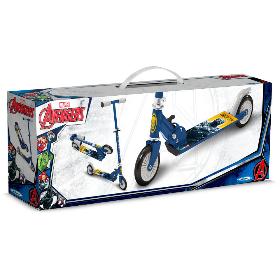 Marvel Black Panther 2-wiel Kinderstep Opvouwbaar Voetrem Blauw