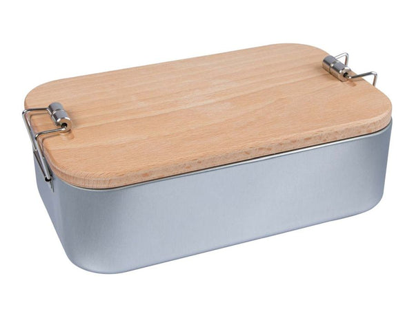 Memo Lunchbox 2 in 1 met beukenhouten deksel snijplank
