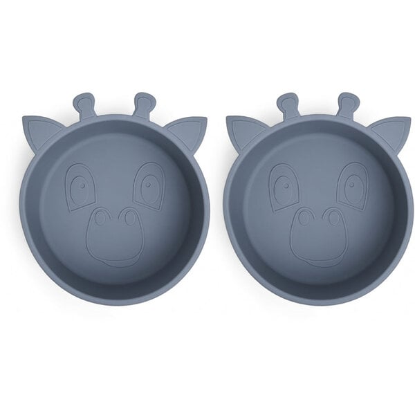 Nuuroo Nuuroo Alex siliconen diep bord 2-pack Giraf