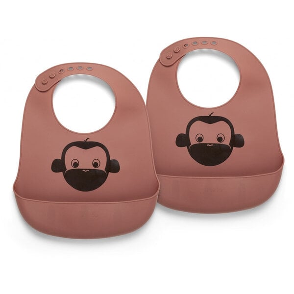 Nuuroo Nuuroo Alfie siliconen korte slabbetje 2-pack met print