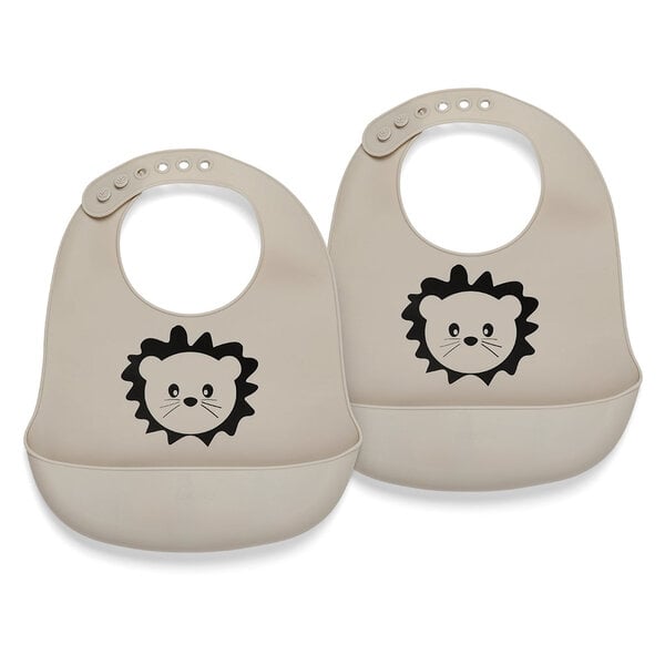 Nuuroo Nuuroo Alfie siliconen korte slabbetje 2-pack met print