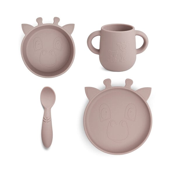 Nuuroo Nuuroo Lykke siliconen dinerset 4-pack Giraf