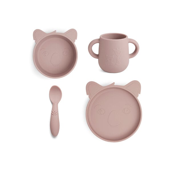 Nuuroo Nuuroo Lykke siliconen dinerset 4-pack Koala-Woodrose