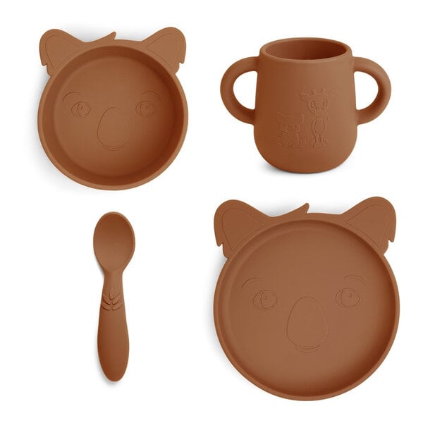 Nuuroo Nuuroo Lykke siliconen dinerset 4-pack Koala