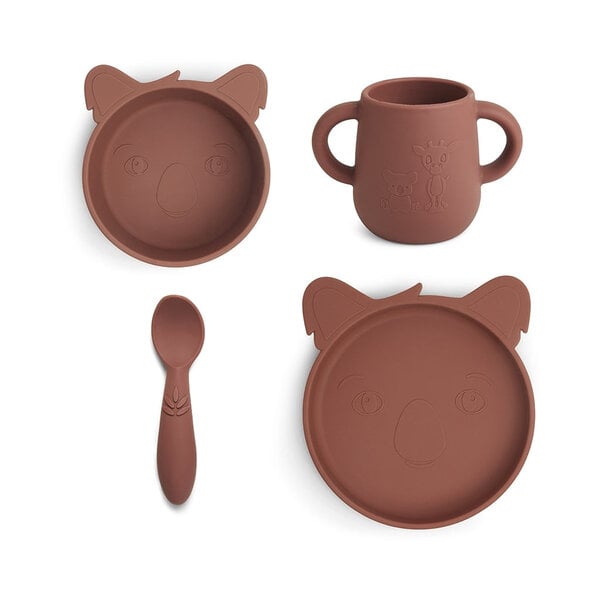 Nuuroo Nuuroo Lykke siliconen dinerset 4-pack Koala