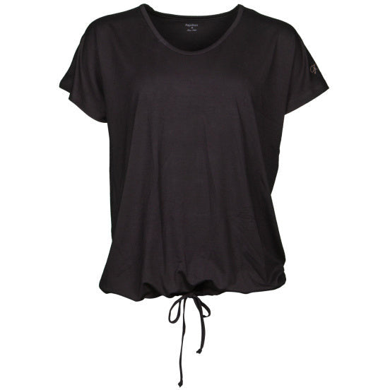 Loose fit sportshirt ronde hals dames zwart maat S