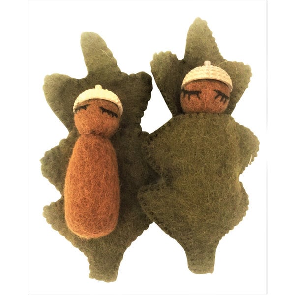 Papoose Toys Papoose Toys Acorn Babies Natural 6 stuks
