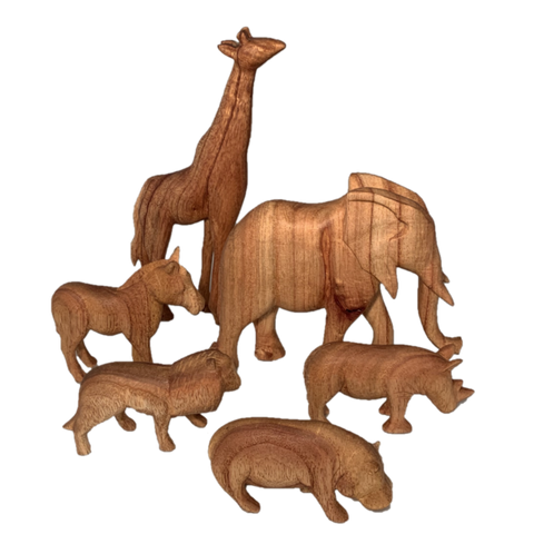Papoose Toys Papoose Toys African Animals Natural 6 pieces