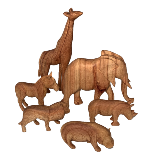 Papoose Toys Papoose Toys African Animals Natural 6 pieces
