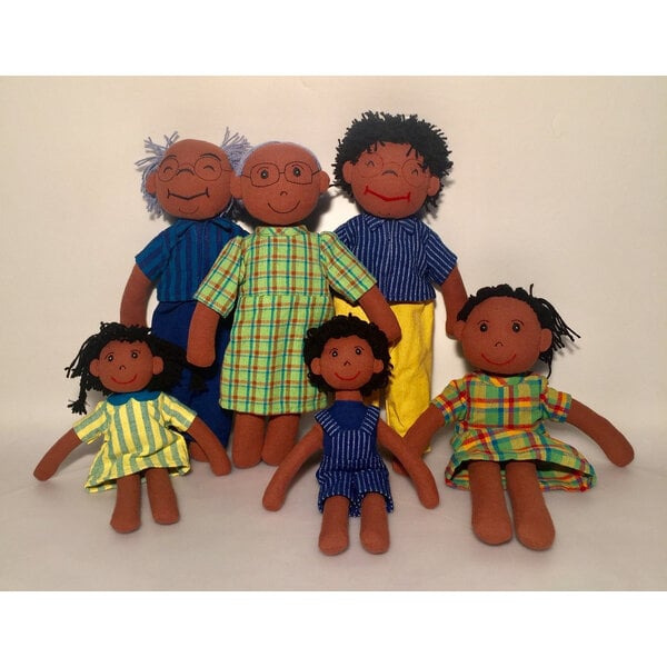 Papoose Toys Papoose Toys African Family Ragdolls