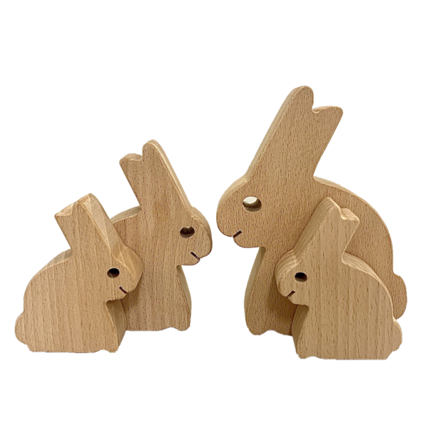 Papoose Toys Papoose Toys Konijnenfamilie 4-delig