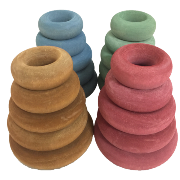 Papoose Toys Papoose Toys Earth Donuts 20 stuks
