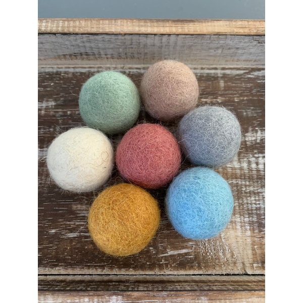 Papoose Toys Papoose Toys Aarde Viltballen 3,5 cm 7 stuks