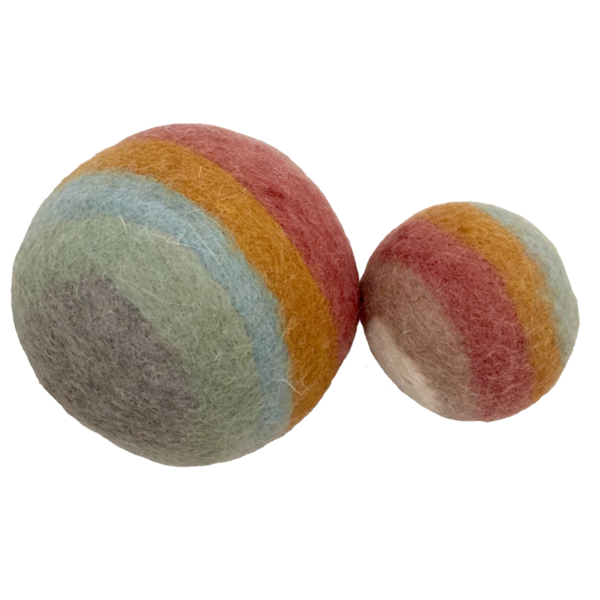 Papoose Toys Papoose Toys Aarde Regenboogballen 2 stuks