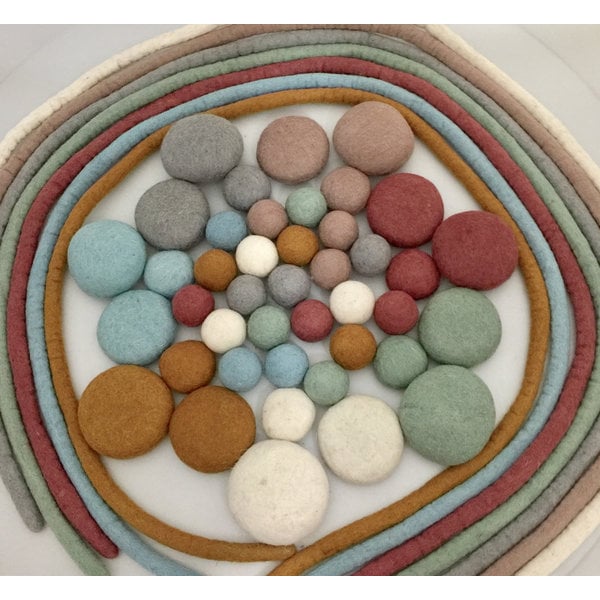 Papoose Toys Papoose Toys Earth Stack-Sort-Roll-Throw Set 63pc