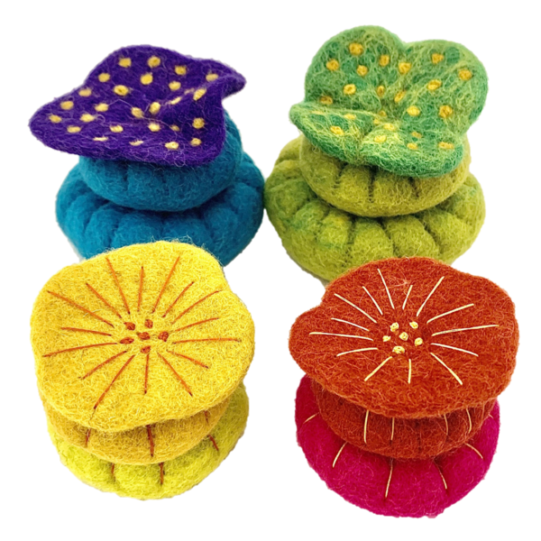 Papoose Toys Papoose Toys Visbedden 4 sets 12 stuks