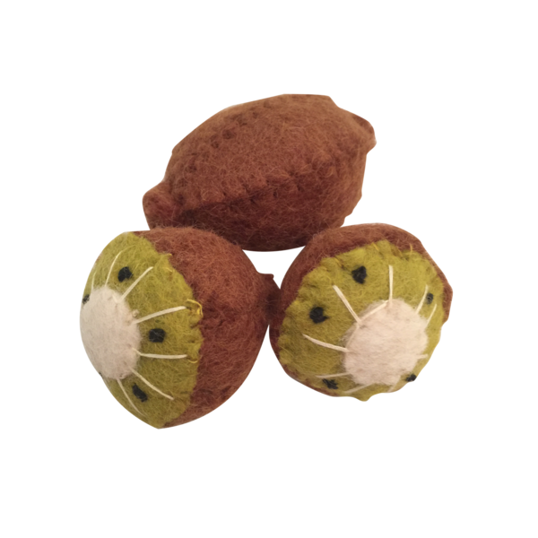Papoose Toys Papoose Toys Fruit Kiwi 3-delig