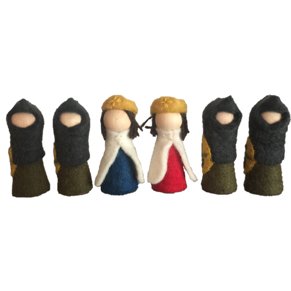 Papoose Toys Papoose Toys Koning-Koningin-4 Ridders