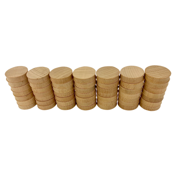 Papoose Toys Papoose Toys Mini Natuurlijke Concave 4cm 49st