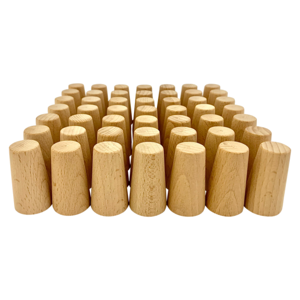 Papoose Toys Papoose Toys Mini Natuurlijke Kegeltjes 49st