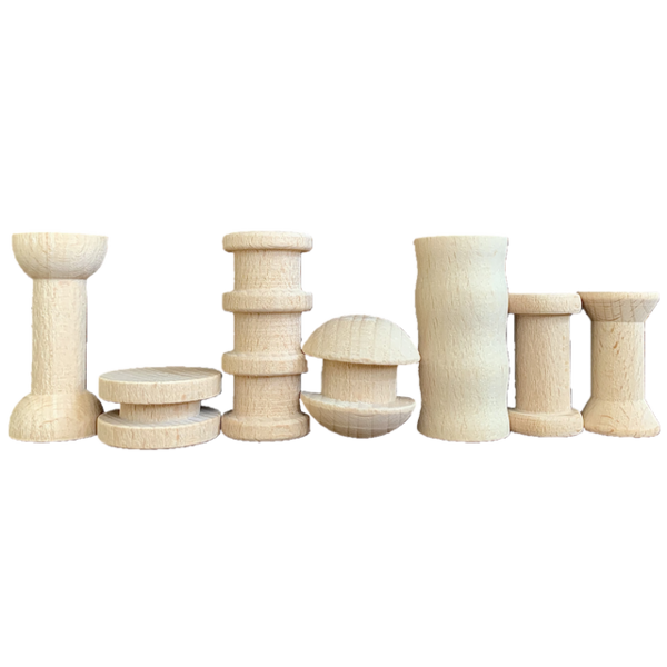 Papoose Toys Papoose Toys Mini Natural Spoelset 49-delig