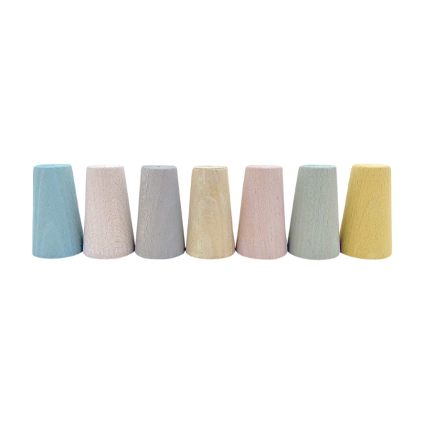 Papoose Toys Papoose Toys Mini Pastelkegels 7st