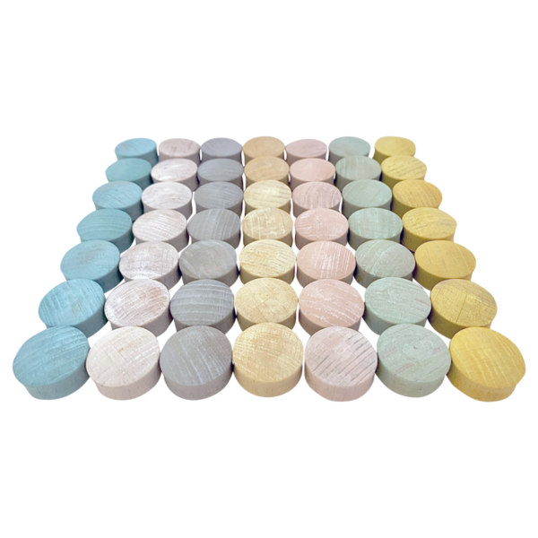 Papoose Toys Papoose Toys Mini Pastel Convex 49 stuks