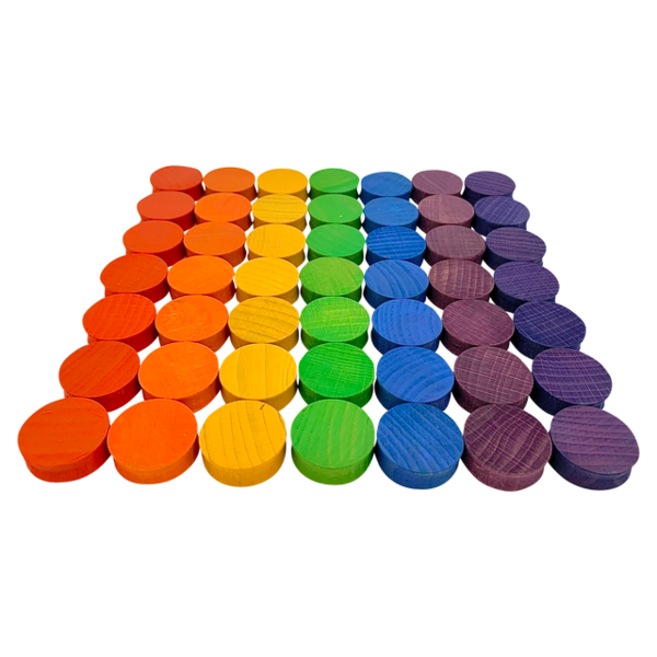 Papoose Toys Papoose Toys Mini Regenboog Concaaf 4cm 49st