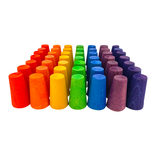 Papoose Toys Papoose Toys Mini Regenboogkegels 49st