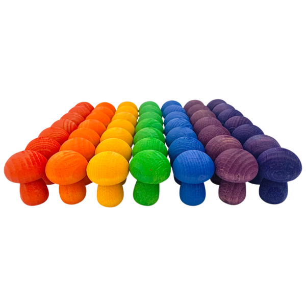 Papoose Toys Papoose Toys Mini Regenboog Paddenstoel 49st