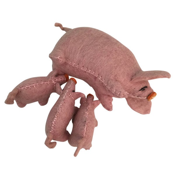 Papoose Toys Papoose Toys Varken Mama + 3 Baby's