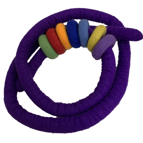 Papoose Toys Papoose Toys Paars Vilt Touw en 7 Vilt Donuts