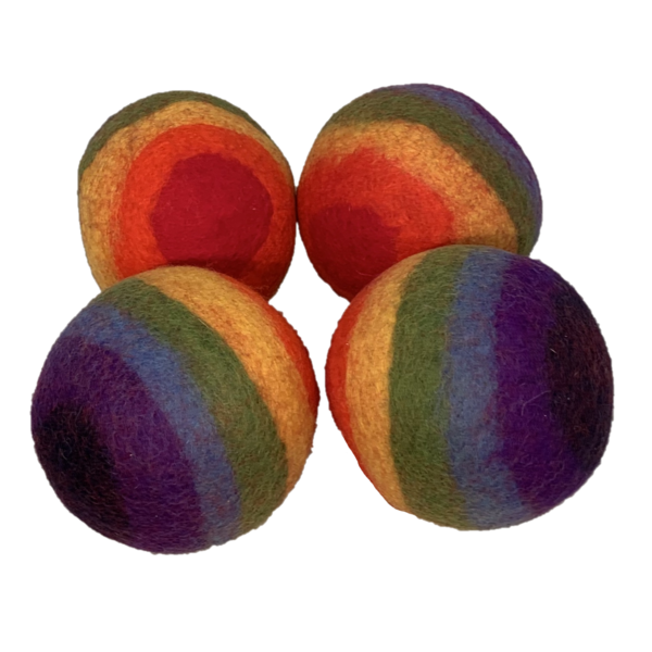 Papoose Toys Papoose Toys Regenboogbal 12,5 cm 4 stuks Groot