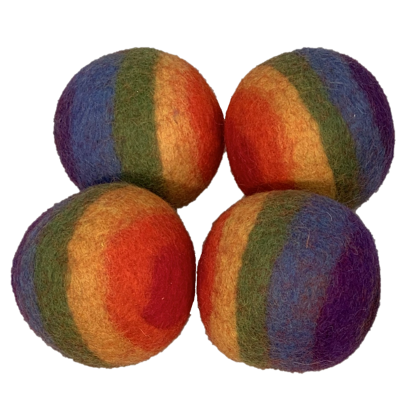 Papoose Toys Papoose Toys Regenboogbal 7,5 cm 4 stuks