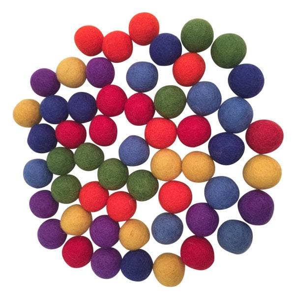 Papoose Toys Papoose Toys Regenboogballen 49st 3,5cm