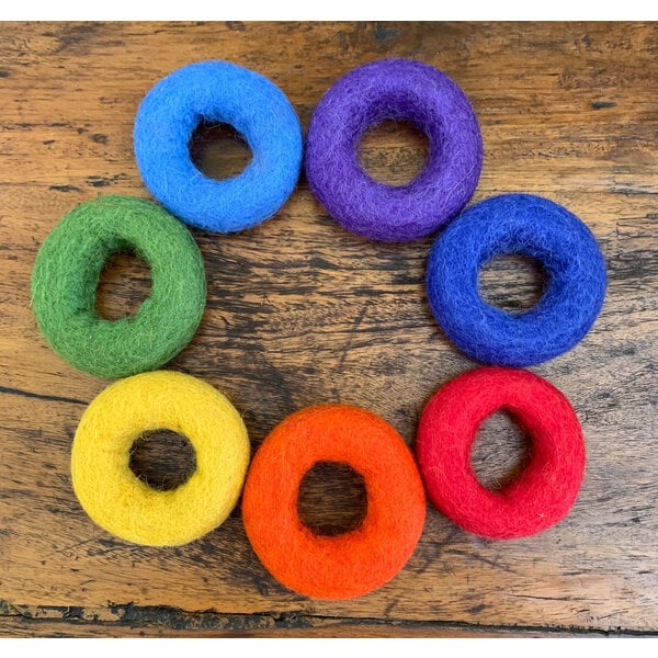 Papoose Toys Papoose Toys Regenboog Vilt Donuts 7
