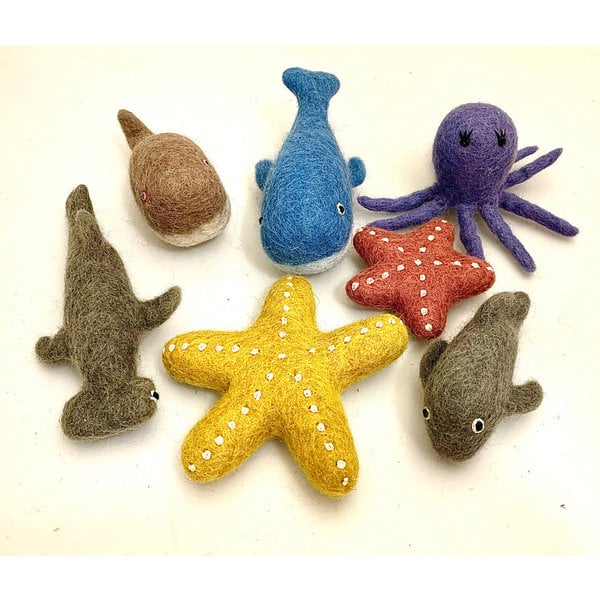 Papoose Toys Papoose Toys Zeedierenset 7-dlg