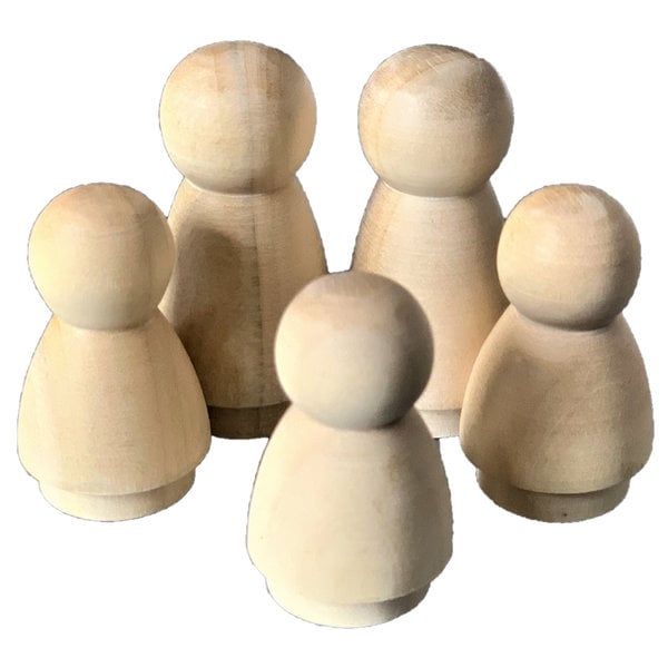 Papoose Toys Papoose Toys Houten Familie 5-delig