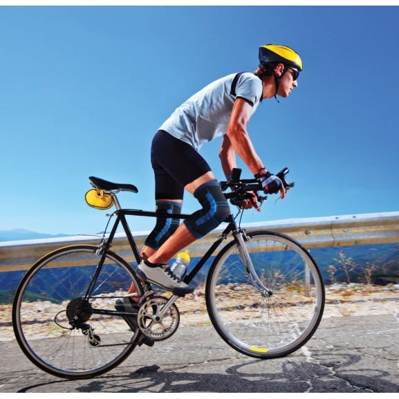 kniebandage Compressie unisex blauw per set maat XS