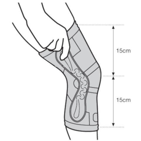 bandage au genou Compression unisexe bleu par set taille XS
