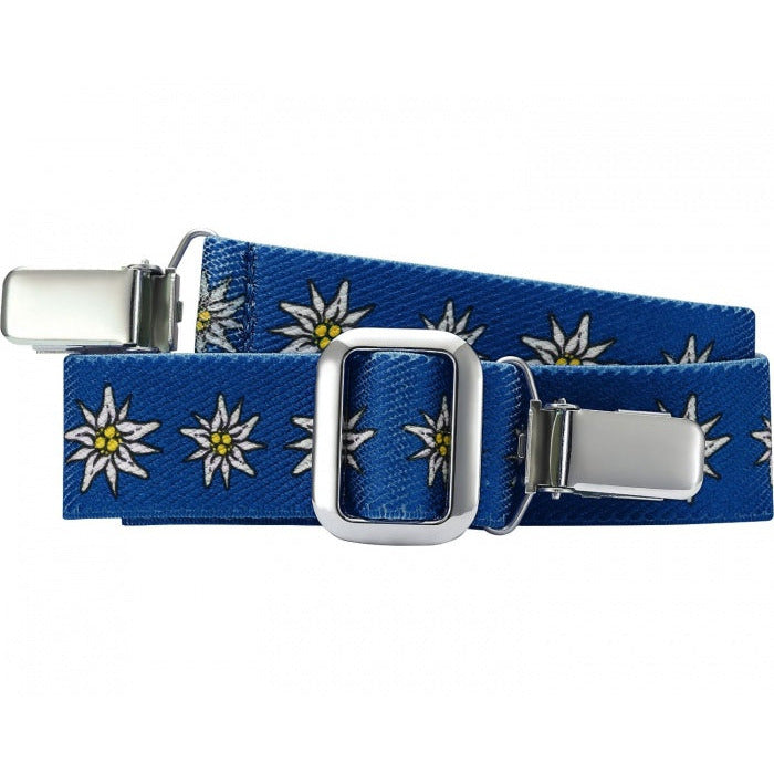 ceinture élastique avec clip bleu marine fleuri junior taille 2