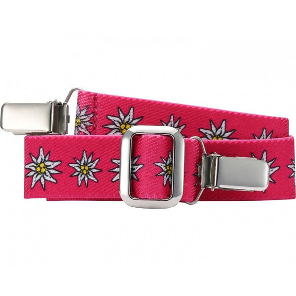 ceinture élastique avec clip fleurs roses taille junior 2