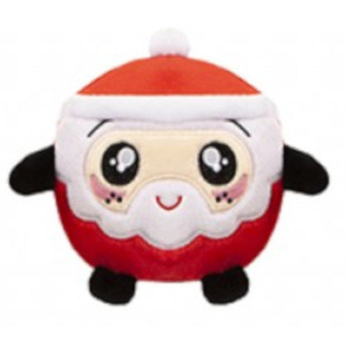 Squishimi knuffel Xmas junior pluche 9 cm rood zwart