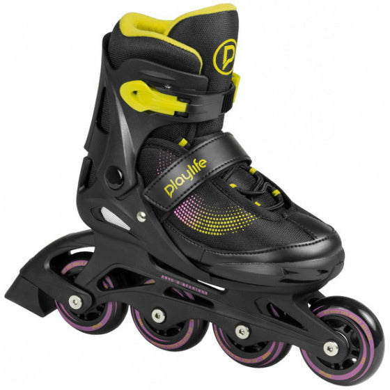 Inlineskates Joker hardboot 82A zwart geel maat 37-40