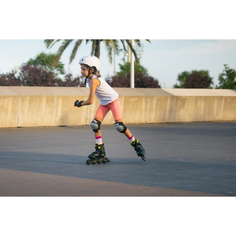 Inlineskates Joker hardboot 82A zwart geel maat 37-40