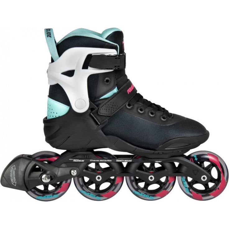 inlineskates Radon Teal 90 softboot 83A zwart mt 41