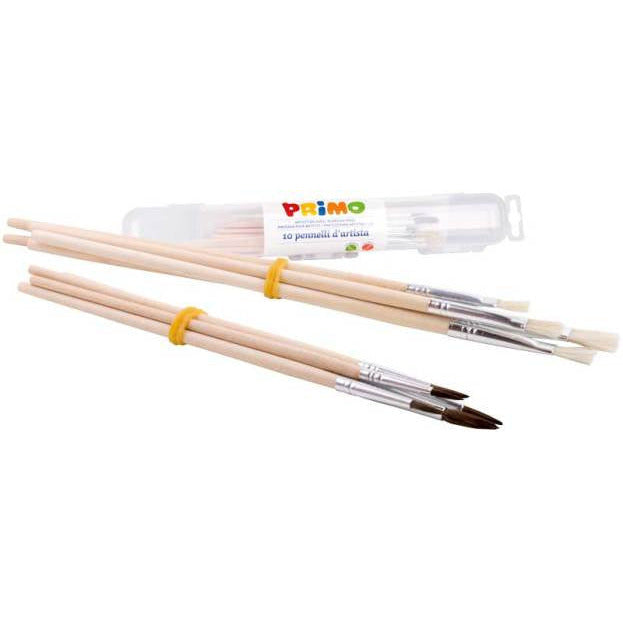 Primo Kwastenset junior 22 cm hout naturel 11-delig